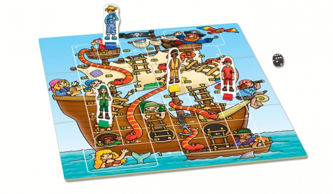 Image 2 of Pirate Snakes and Ladders and Ludo Orchard Toys (£10.99)